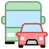 Icons public transportation